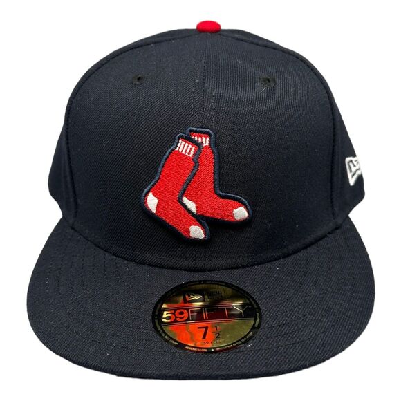 New Era Boston Red Sox 59Fifty Fitted Hat Cap Men's Size 7 1/2 - Picture 1 of 5